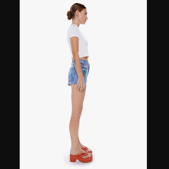 NWT MOTHER The Ditcher Cut Off Short (Romaine Calm) - Picture 6 of 16